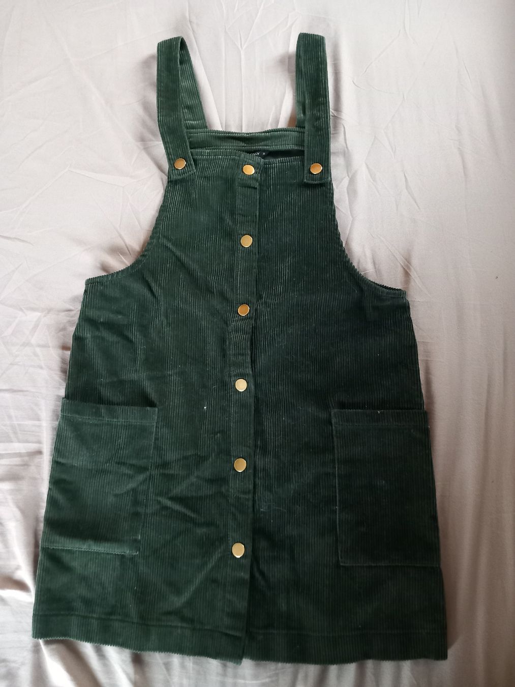 Only Vestiti: Robe salopette verte forêt en coton – Usato da Faoug venduto da per_kp6r