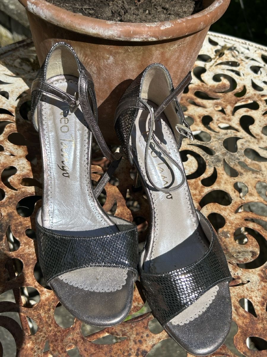 Scarpe da donna: Neo Tango Silver Heels, Size 38, Summer Ready! Stylish – Usato da Bottmingen venduto da LuckyLuke2008 1