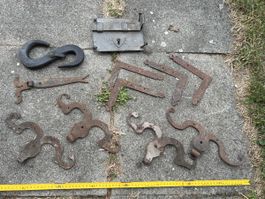 Schmiedeeisen Beschläge Antik Schloss Haken