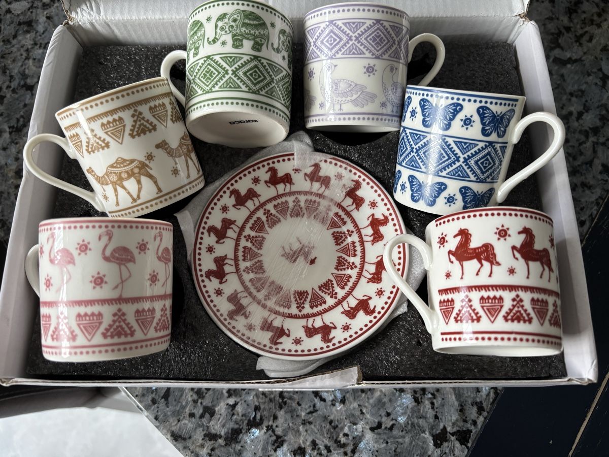 Set di piatti: 6 Karaca Espesso Kaffeetassen mit Unterteller, NEU – Nuovo e nell'imballaggio originale da Hendschiken venduto da Uraniali