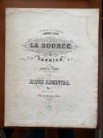 La source. Caprice pour piano Blumenthal, J. um 1850 RAR