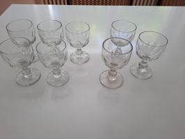 Weingläser, Biedermeier, ca. 1840