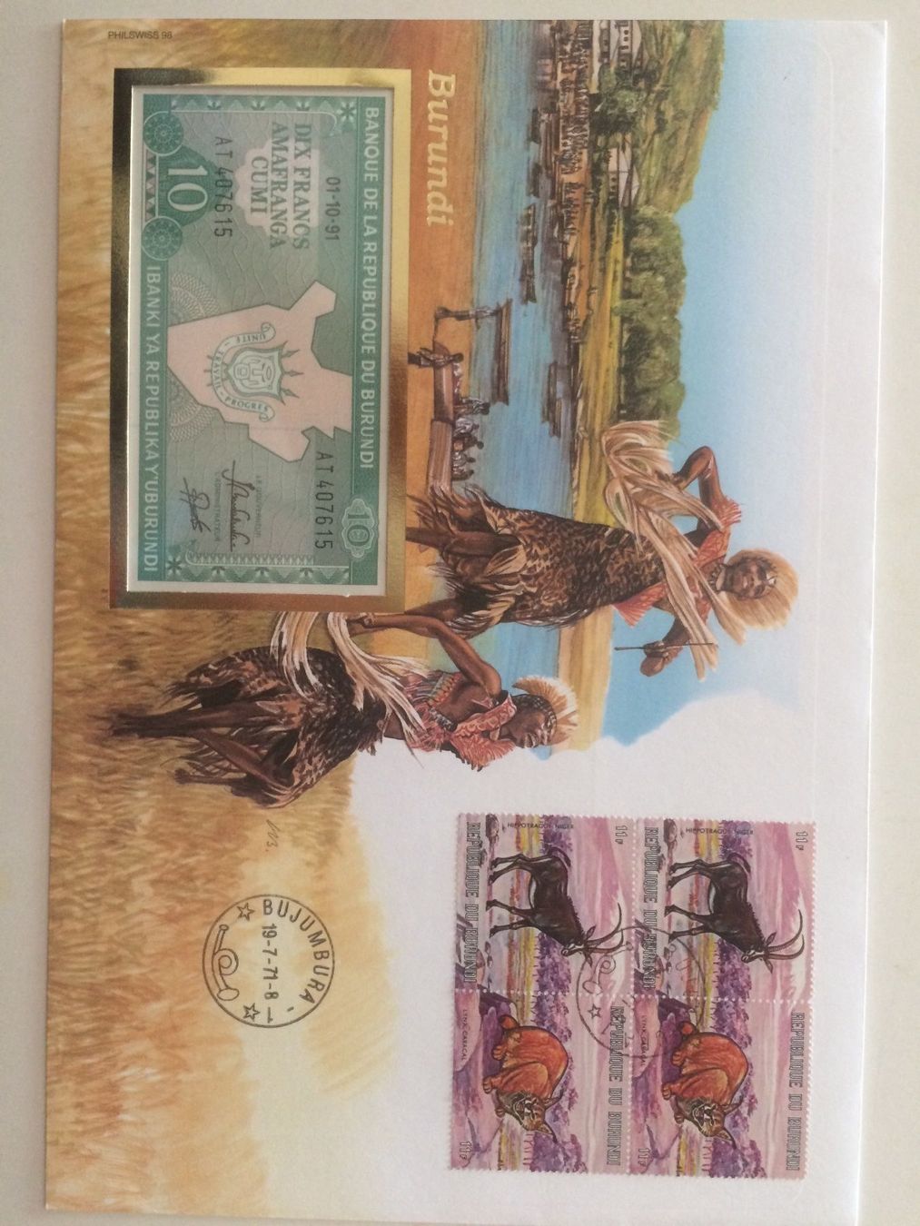 Banconote: Banknotenbrief Burundi – Nuovo e nell'imballaggio originale da Muralto venduto da Alex1912