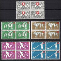 Pro Patria 1951 Serie im 4er-Block ** postfrisch