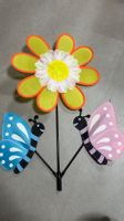Bunter Gartenstecker mit Schmetterlingen, neu,