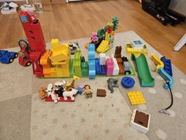 Duplo blocks and figures - Fireman, Zoo, Peppa Pig
