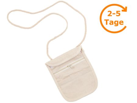 Brustbeutel, aus Baumwolle, natur