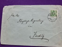 FL alter Brief von 1922 an die fürstl. Regierung,  Vaduz
