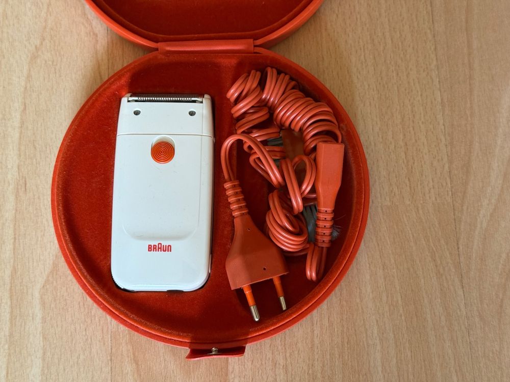 Vintage Braun-Rasierer 70er Jahre orange mit Kasten (Gebraucht) in ...