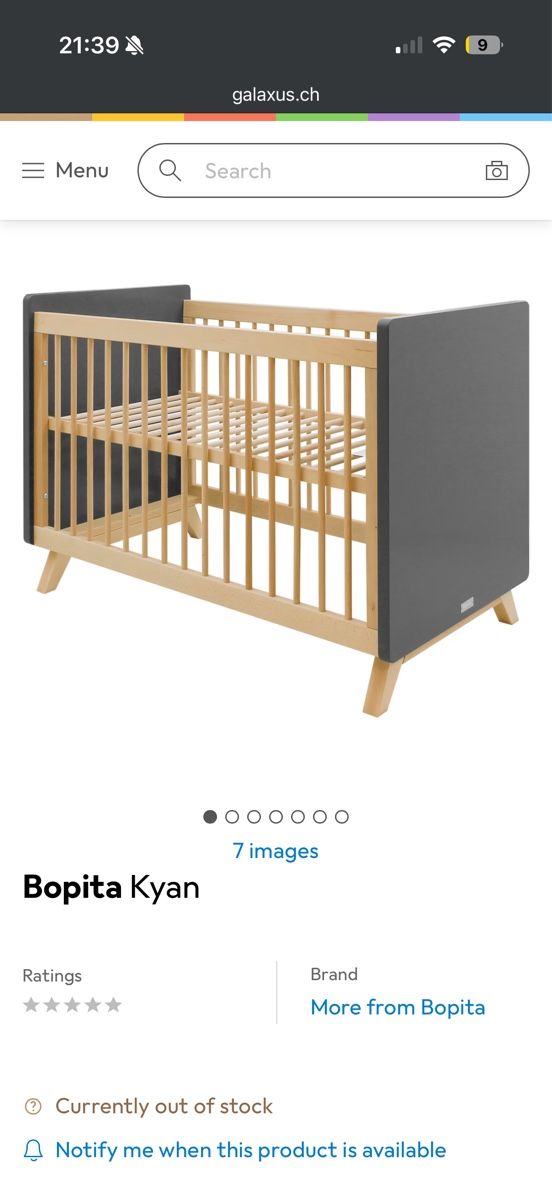 Letti: Baby Cot with Mattress – Usato da Langnau am Albis venduto da busycoder 1