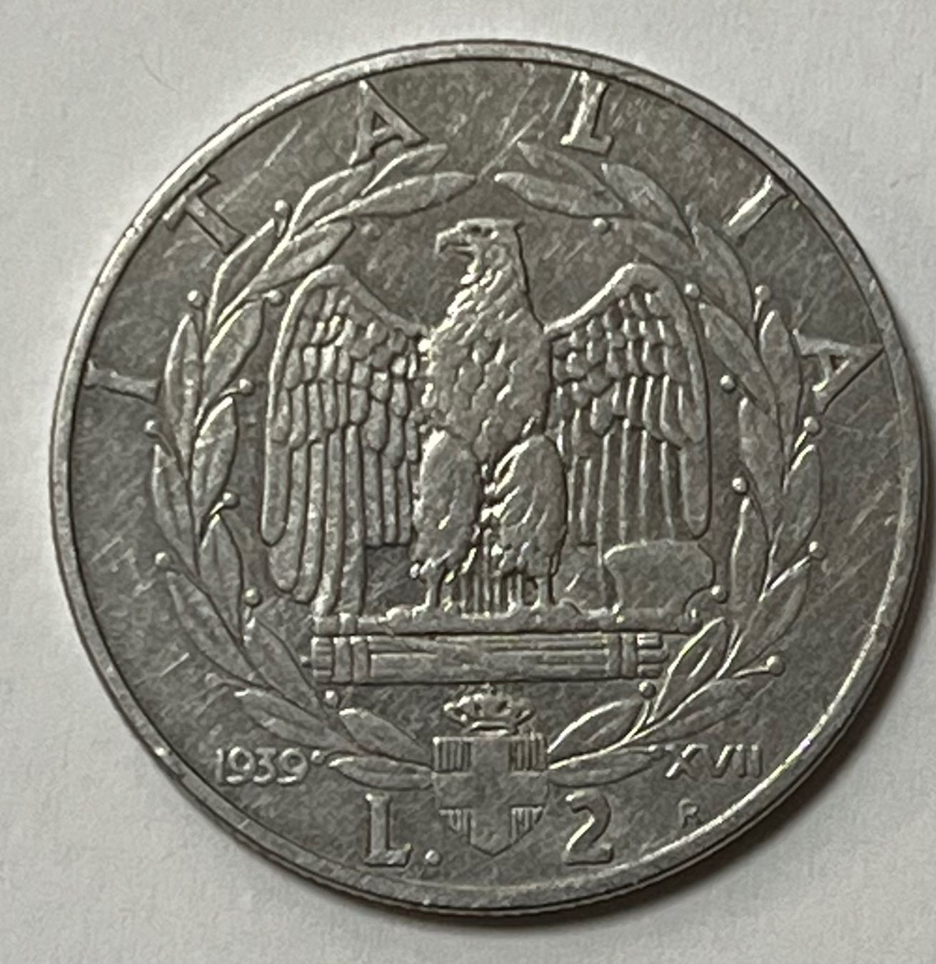 Tutti le monete: 2 Lire - Victor Emmanuel III - 1939 – Usato da Dietikon venduto da Numis8953 1