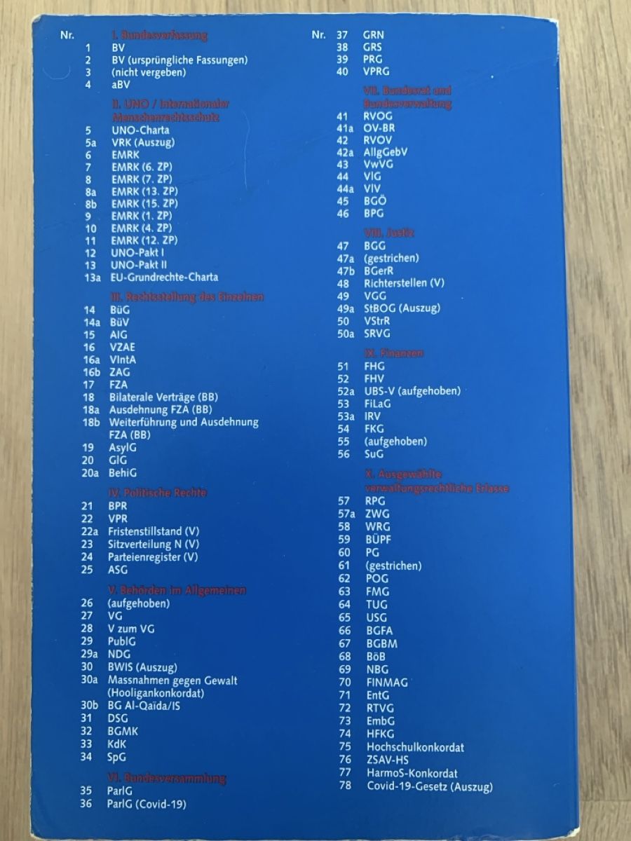Libri: Öffentliches Recht - Textausgabe  – Usato da Winterthur venduto da lea_96p7 1