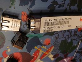 17 Stk RJ45-Printbuchse 14-pol. 90° 100Base-T - 7499210211