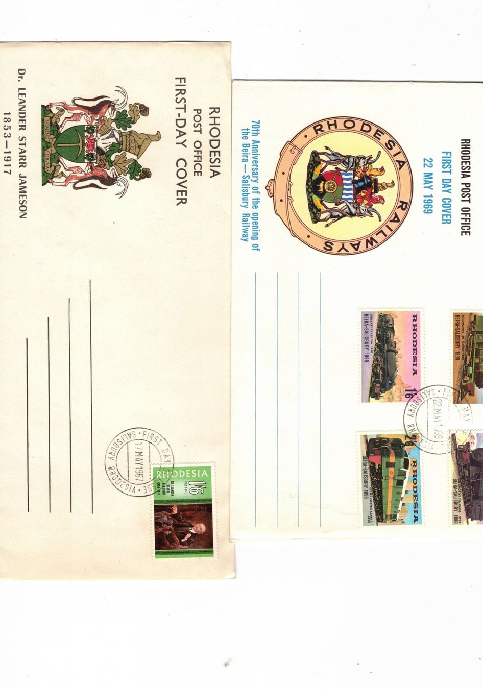 Tutti i francobolli: Rhodesien Briefmarken FDC ET – Usato da Widnau venduto da Seppl480 3