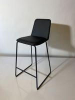 Barhocker schwarz Kunstleder Metallgestell