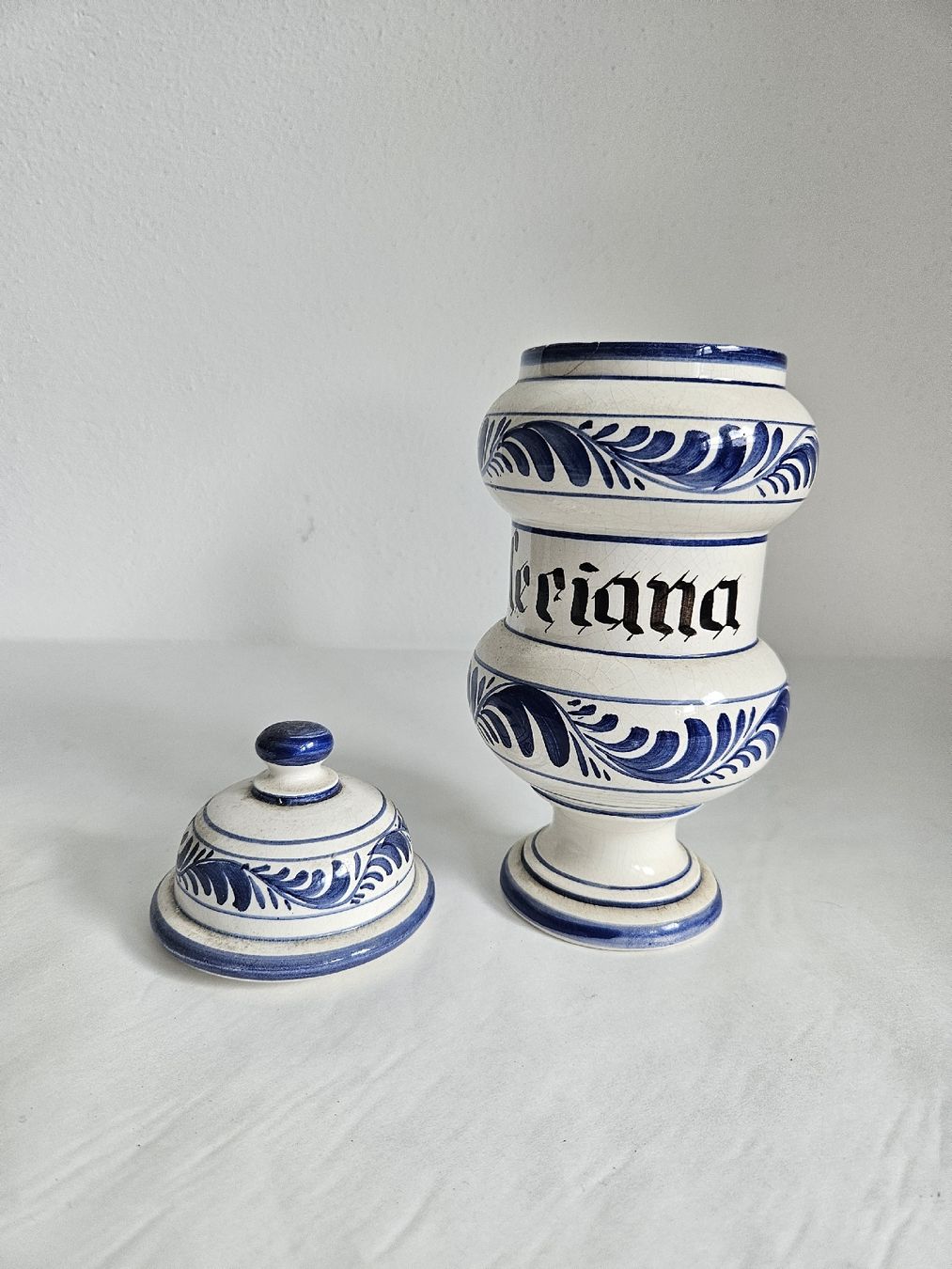 Pentole: blau weisser Keramik-Apothekertopf – Usato da Schaffhausen venduto da Alforall 3