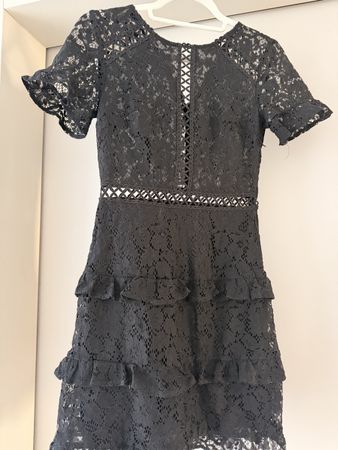 Schwarzes Spitzenkleid, Grösse 36, ideal für den Sommer!