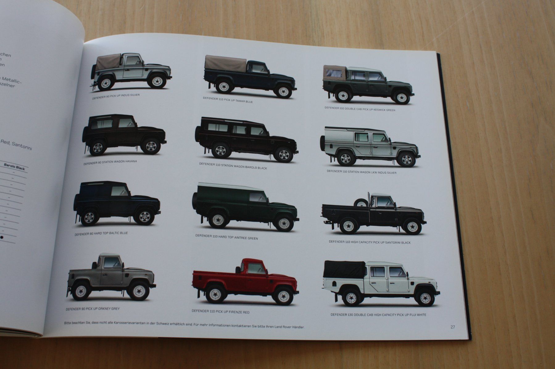 Land Rover Dokumente: Land Rover Defender Prestige CH-Prospekt 2013 – Gebraucht aus Wikon von erwin400 8