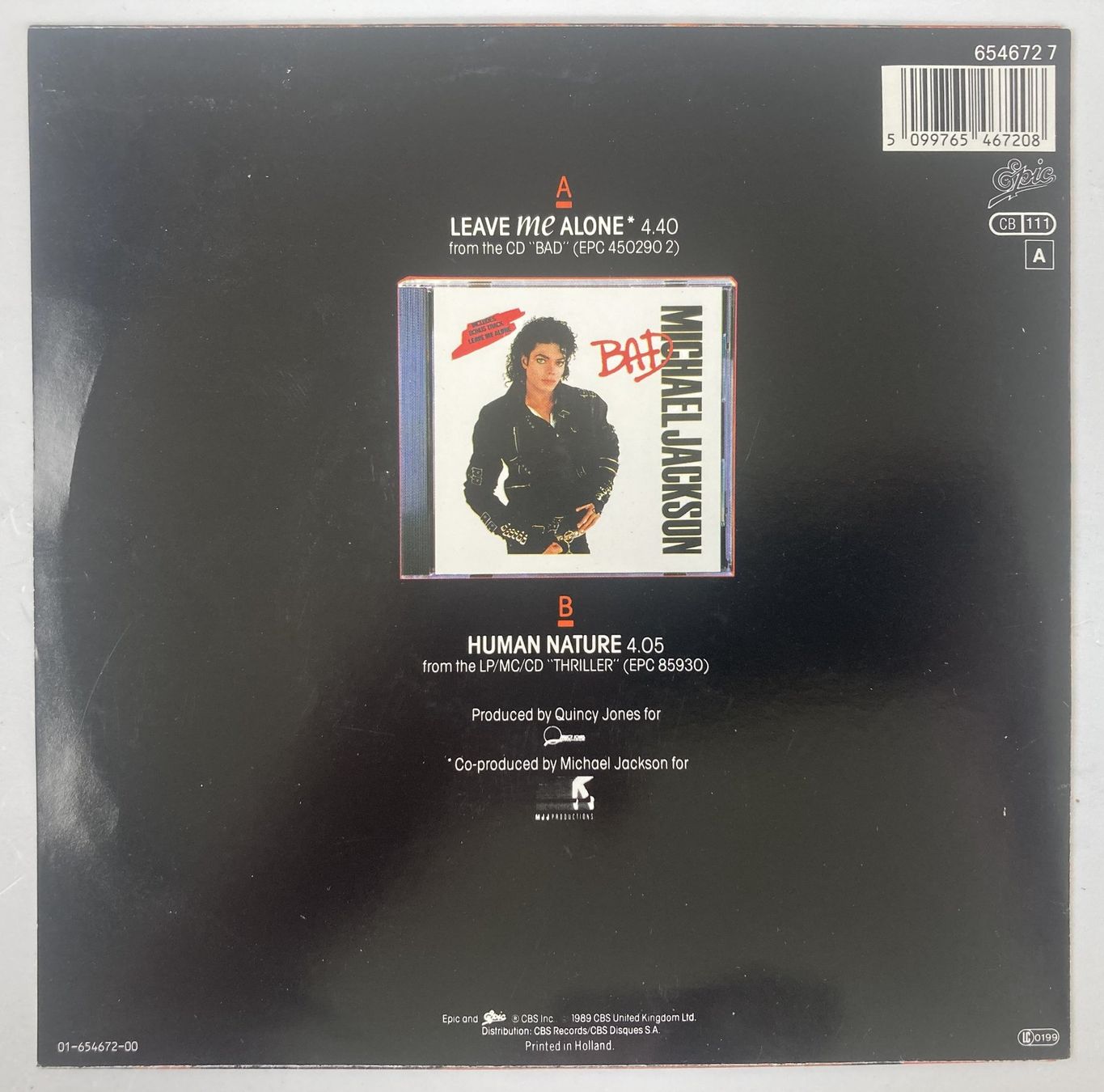 Dischi in vinile: MICHAEL JACKSON - LEAVE ME ALONE – Usato da Bottens venduto da hotter-than-hell 1