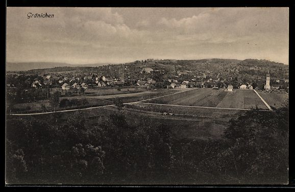 Cartoline postali: AK Gränichen, Blick auf die Ortschaft – Usato da Berlin venduto da bartko-reher