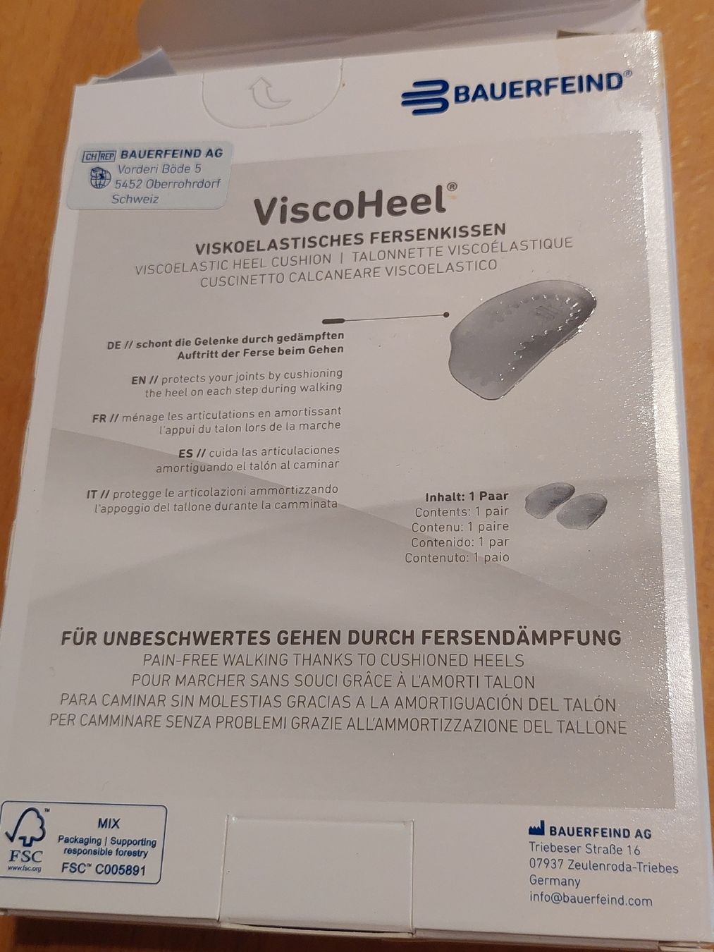 Attrezzature mediche: Bauerfeind ViscoHeel Fersenkissen – Nuovo (secondo la descrizione) da Kiesen venduto da Ergolineblue 1
