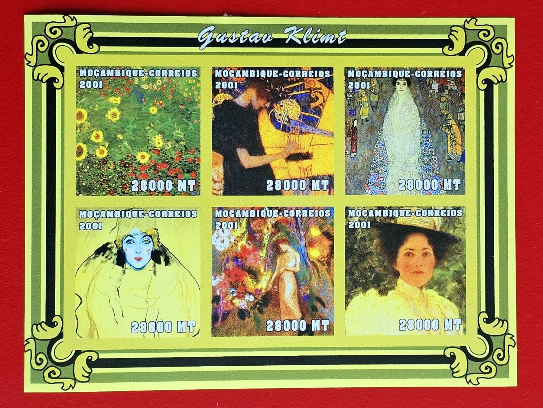 Tutti i francobolli: MOCAMBIQUE KUNST BLOCK GUSTAV KLIMT 2001** POSTFRISCH – Nuovo (secondo la descrizione) da Düdingen venduto da Quartierstrasse