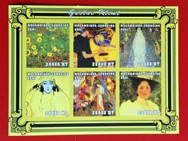 MOCAMBIQUE KUNST BLOCK GUSTAV KLIMT 2001** POSTFRISCH