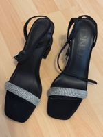 High Heels schwarz mit Glitzer, Grösse 39