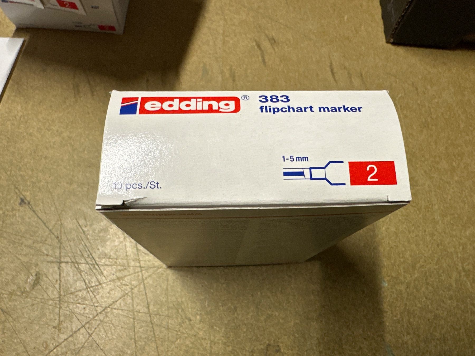 Edding Penna & Evidenziatori: edding 383 Flipchart-Marker, Keilspitze, rot, 10 Stück – Nuovo e nell'imballaggio originale da Necker venduto da liq24 1