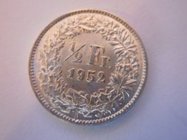 50 Rp. 1952 silber  vorz