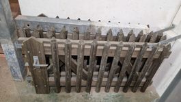 Doppeltor aus Holz mit Metallpfosten Länge: 5.00 m