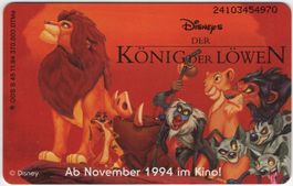 Disneys der König der Löwen - volle deutsche Telefonkarte
