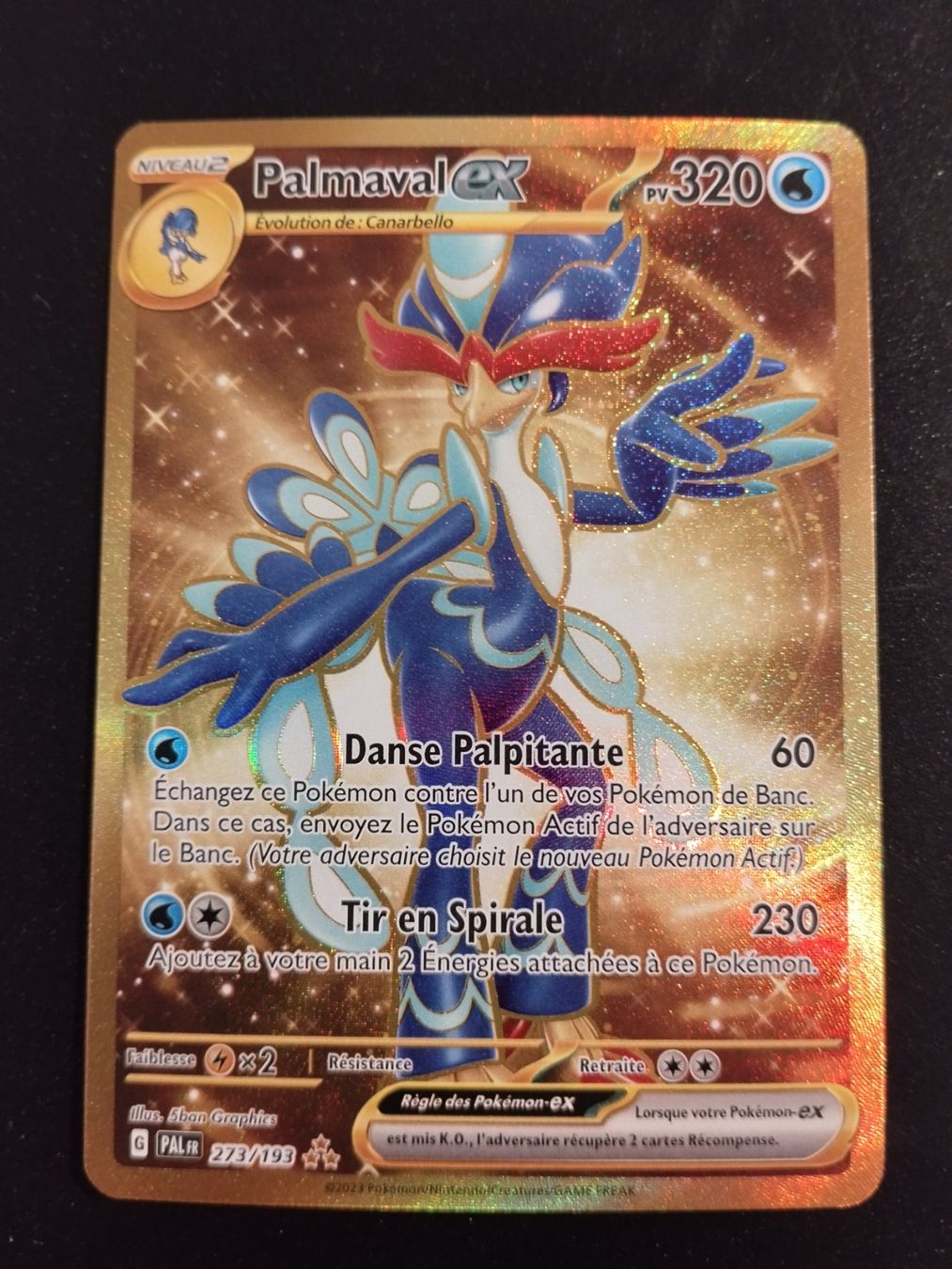 Pokémon Sammelbilder & Trading cards: Pokémon Évolution à Paldea: Palmaval Gold 273/193 FR – Gebraucht aus Palézieux-Village von oufoux08