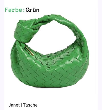 Trendige, grüne Janet Tasche aus veganem Leder, neu!