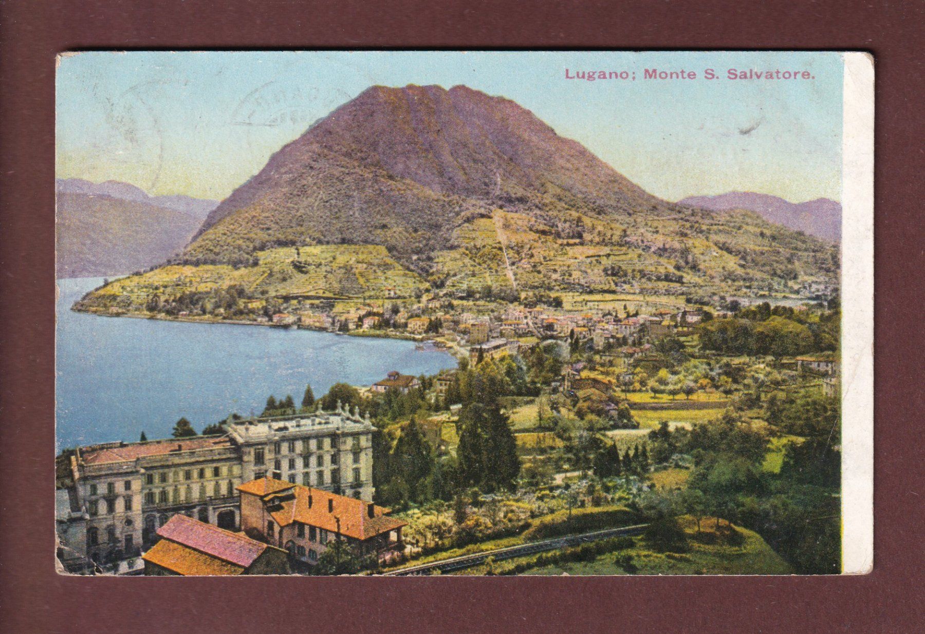 Cartoline postali: LUGANO - San Salvatore - 1908 – Usato da Pully venduto da nicecards-shop