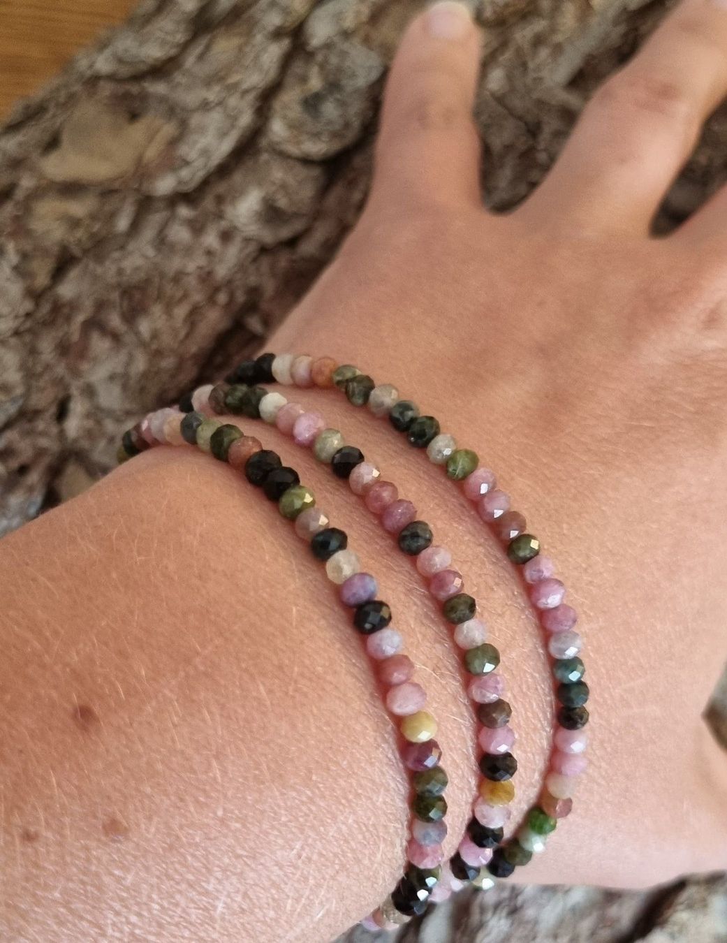 Bracciali & Braccialetti: facettierte Turmalin Kette mit Sterling Silber – Nuovo e nell'imballaggio originale da Gattikon venduto da myartshop