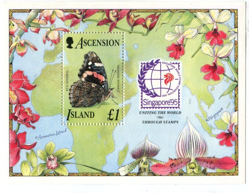 Alle Briefmarken: Block "Schmetterlinge". Ascension. – Neu und originalverpackt aus Basel von Butsch5