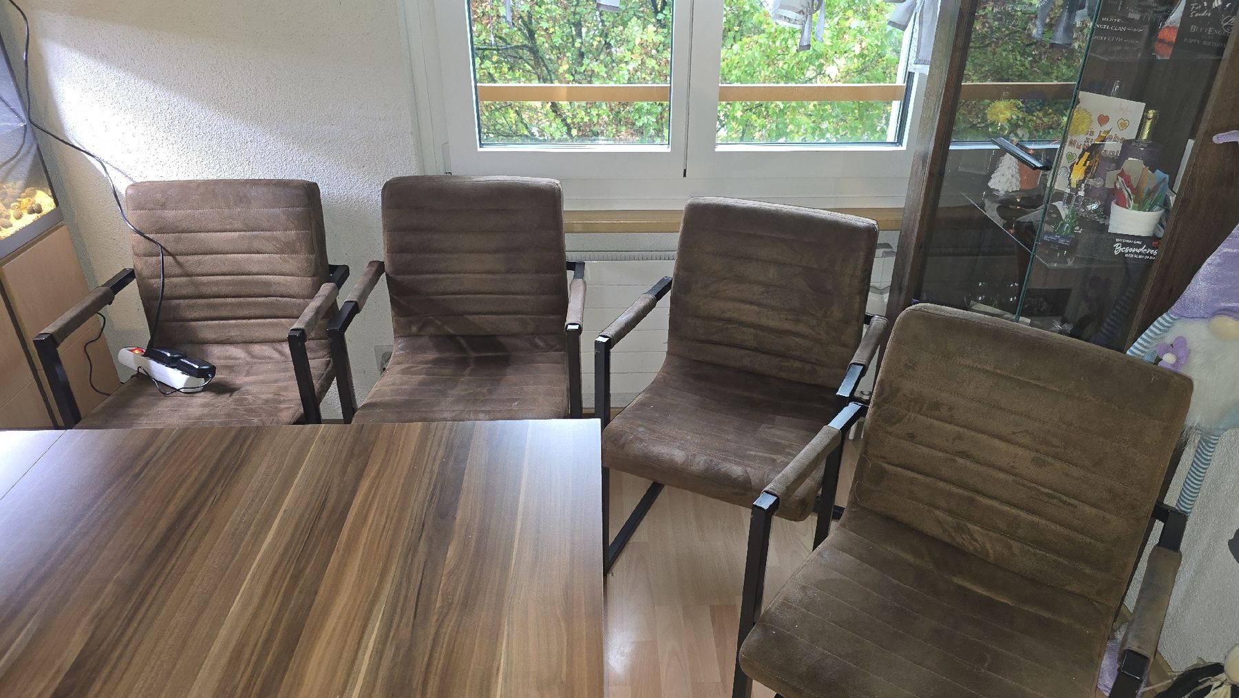 Chaises: 4 Stühle Freischwinger braun – D'occasion à Aadorf par Blutengel1980