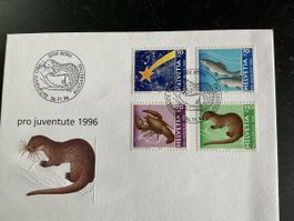 Briefmarken Ersttagsbrief Pro Juventute 1996 Bern gestempelt