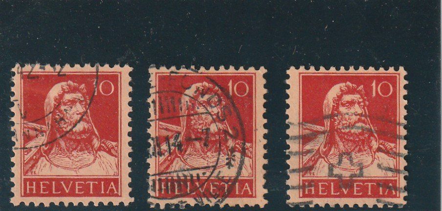 Tutti i francobolli: 3 x Zu. Nr. 126 Typ I – Usato da Rorschacherberg venduto da fratovi2