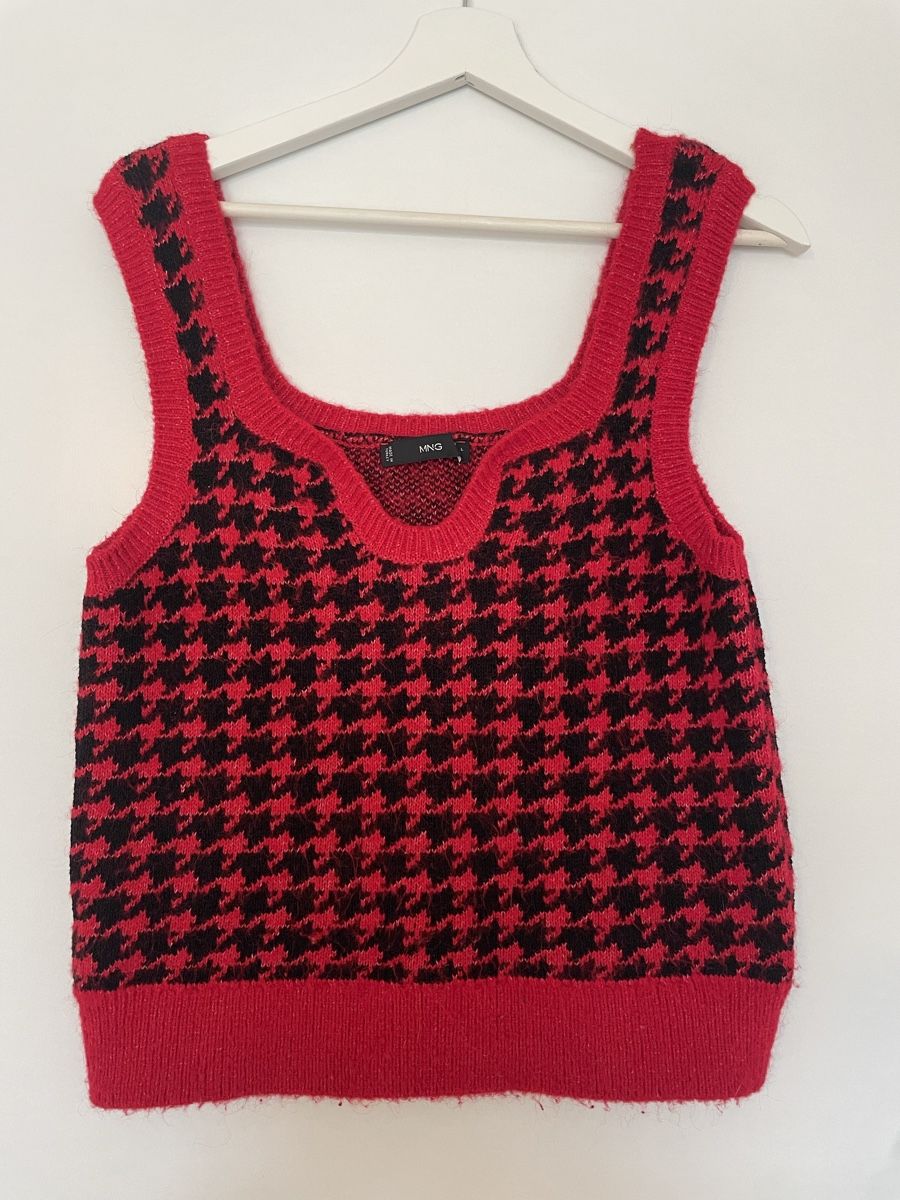 Mango Maglioni & Felpe: Printed Knitted Sleeveless Sweater Vest – Nuovo (secondo la descrizione) da Roche VD venduto da closetcleanse