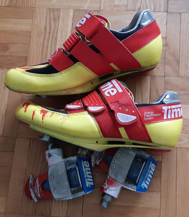 Ensemble chaussures + pédales + cales Time Cofidis vintage 1