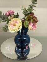 Vase blau glas