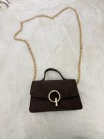 Damen Handtasche braun mit Kette neuwertig