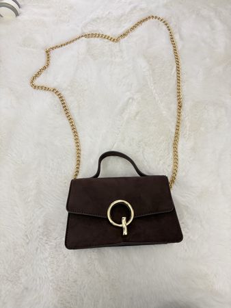 Damen Handtasche braun mit Kette neuwertig