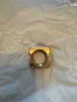 Massiver Metall Ring goldfarben EDC Gadget robust CNC Design