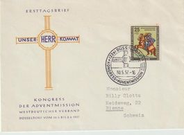 Allemagne - enveloppe avec oblitération 1957