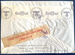 1940 Spanien -Doppel Zensurbrief D.Reich -Sp.nach Königsfeld
