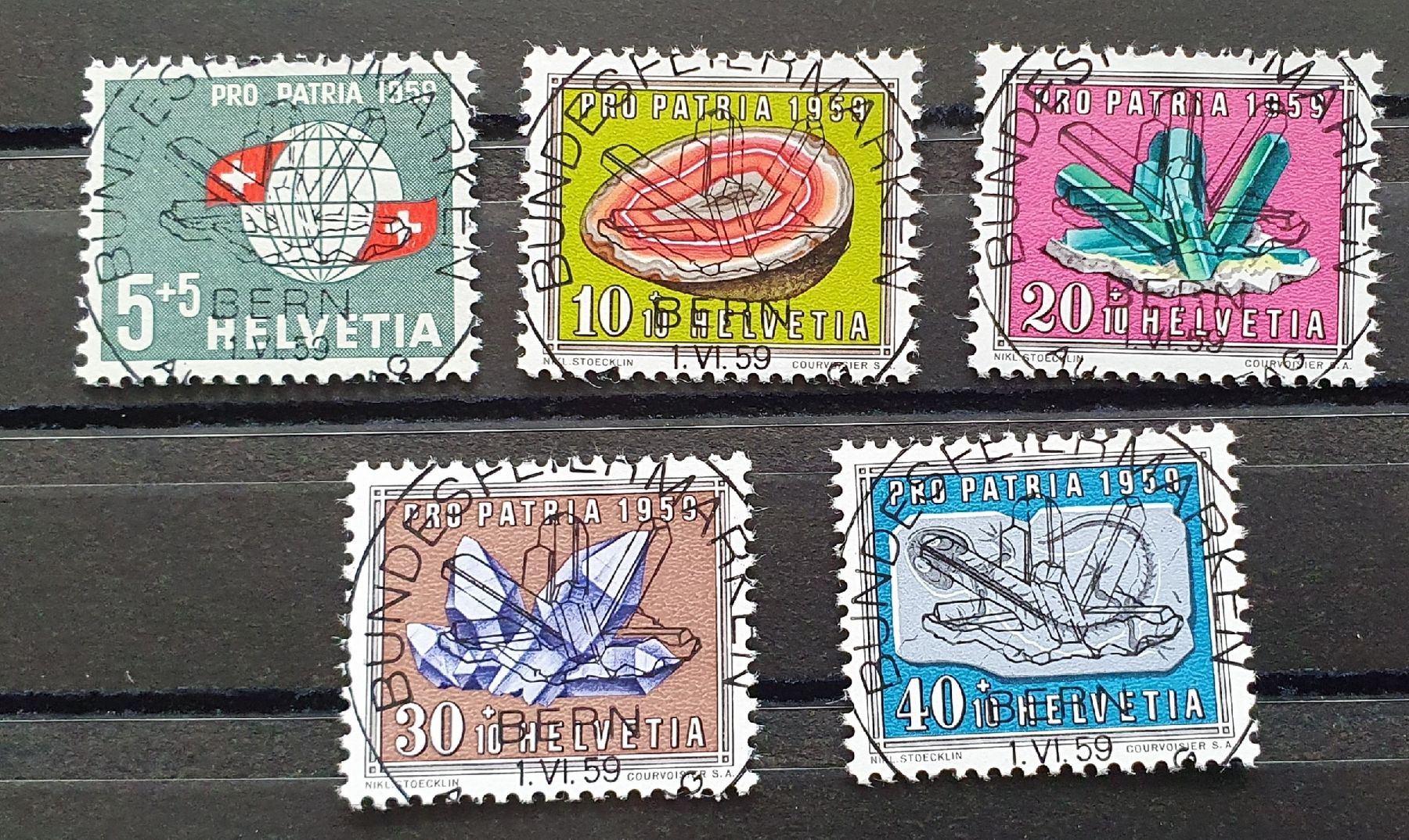 Tutti i francobolli: Pro Patria 1959 - ET Vollstempel – Usato da Kreuzlingen venduto da Rschweiz1 1