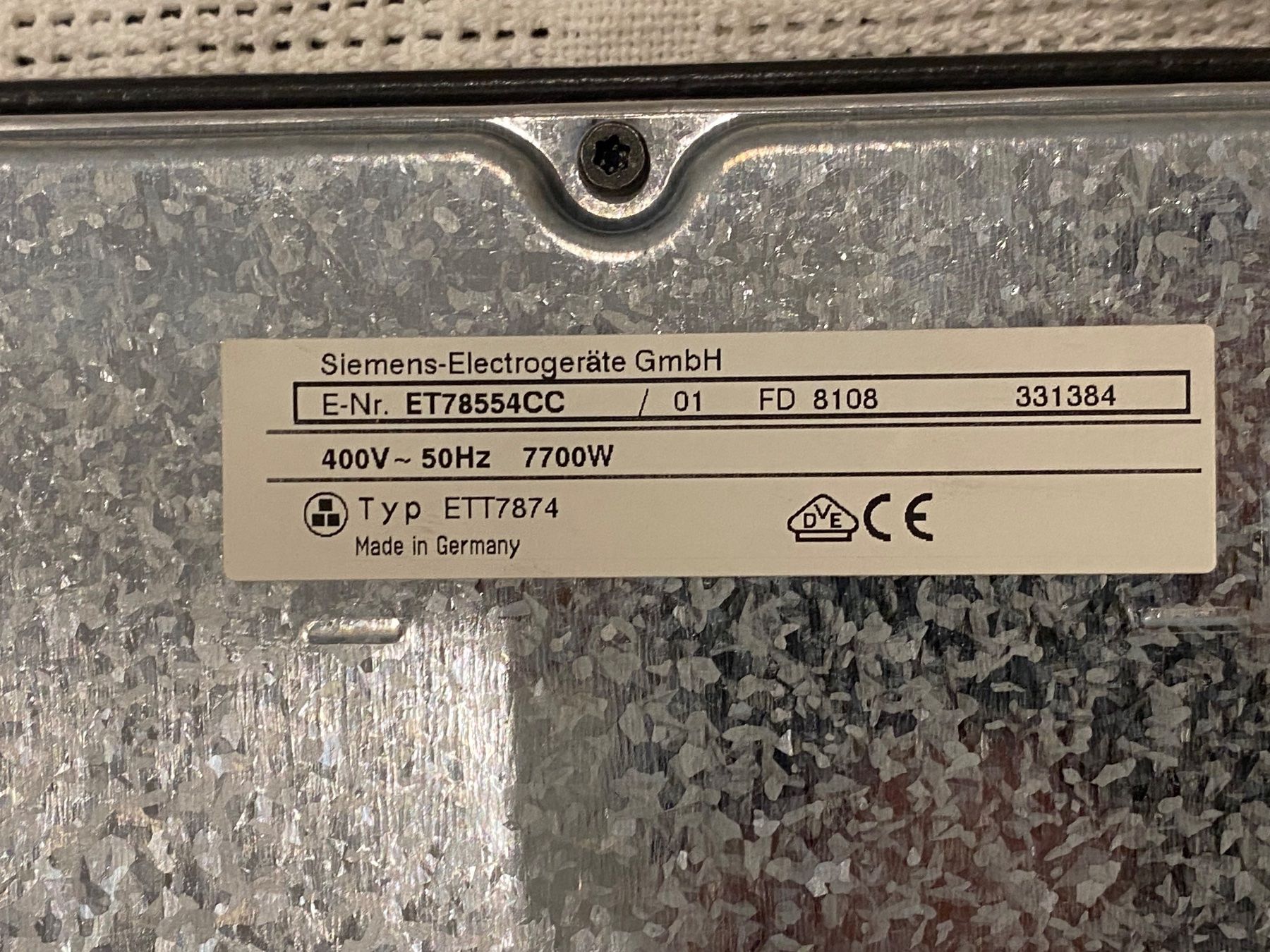 Siemens Herde: Glaskeramik-Platte Siemens – Gebraucht aus Visperterminen von Egon_heinzmann 1